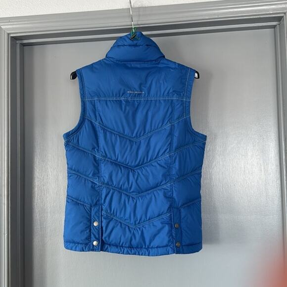 Columbia Women's Blue Quilted Sleeveless Puffer Vest Zip Front sz S Pockets - Picture 2 of 6